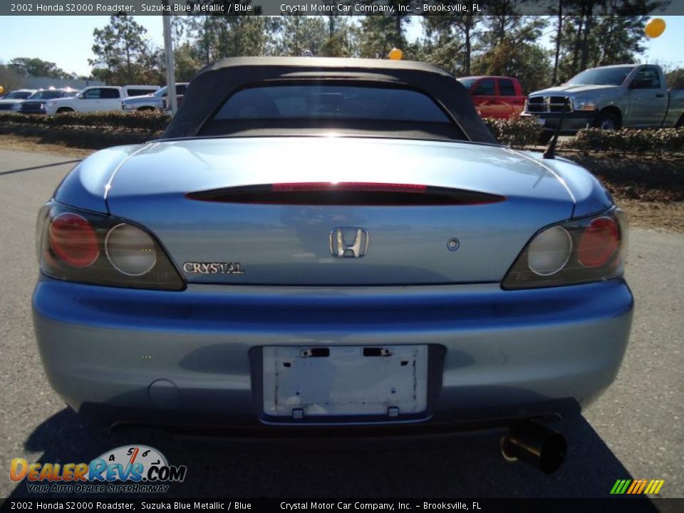 2002 Honda S2000 Roadster Suzuka Blue Metallic / Blue Photo #8