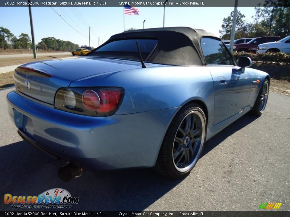 Suzuka Blue Metallic 2002 Honda S2000 Roadster Photo #11