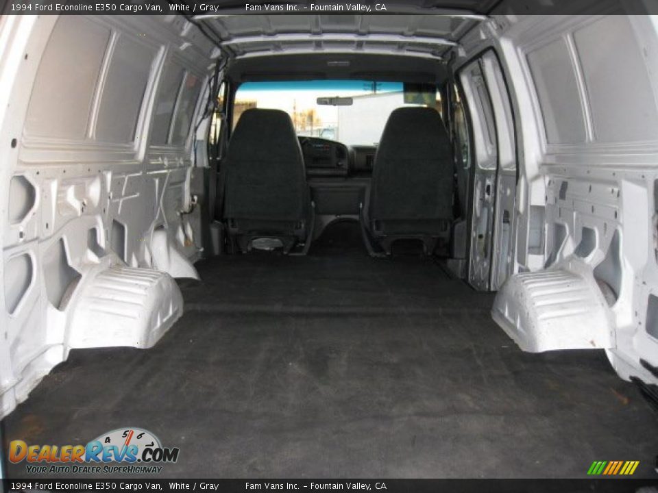 1994 Ford Econoline E350 Cargo Van White / Gray Photo #6