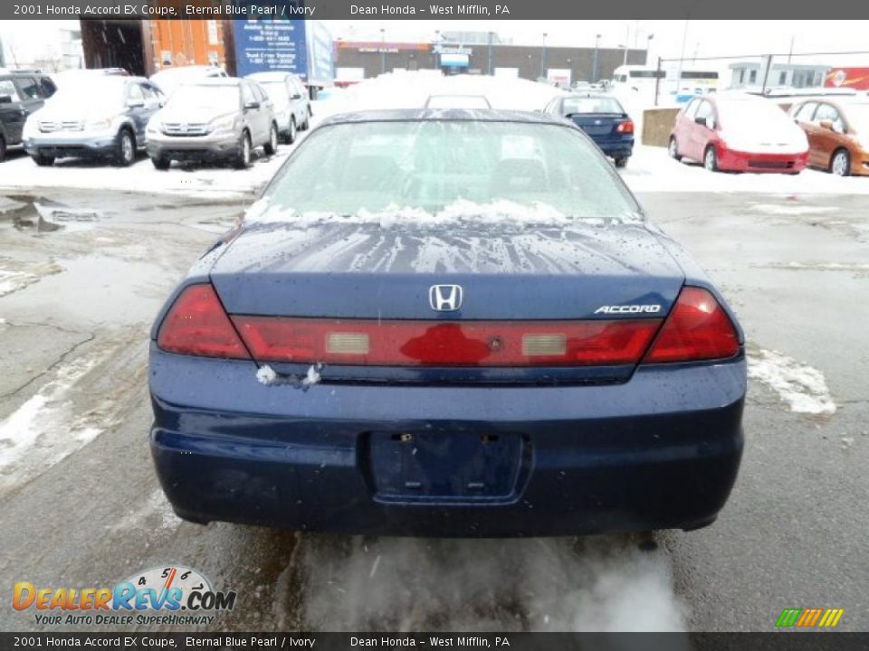 2001 Honda Accord EX Coupe Eternal Blue Pearl / Ivory Photo #3