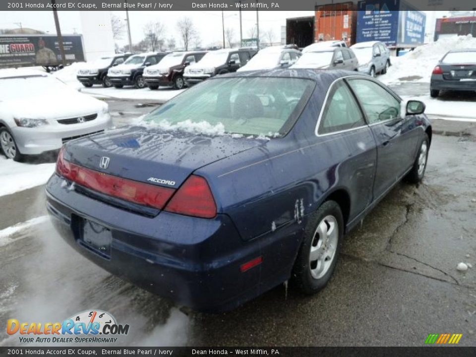 2001 Honda Accord EX Coupe Eternal Blue Pearl / Ivory Photo #4