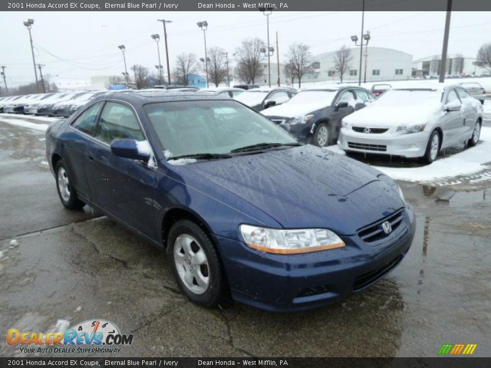 2001 Honda Accord EX Coupe Eternal Blue Pearl / Ivory Photo #5