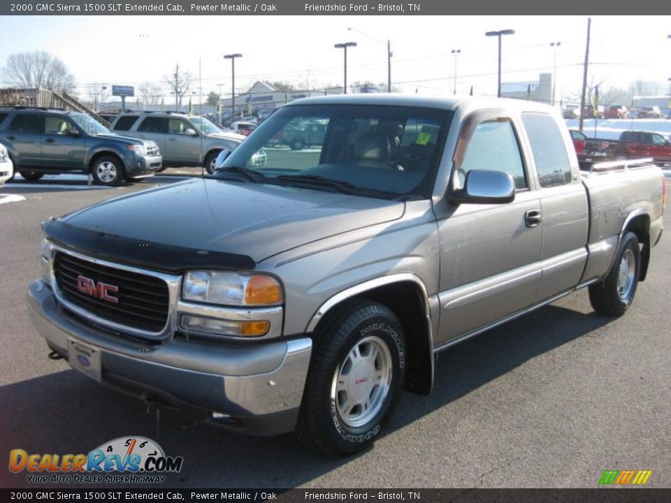 2000 GMC Sierra 1500 SLT Extended Cab Pewter Metallic / Oak Photo #2