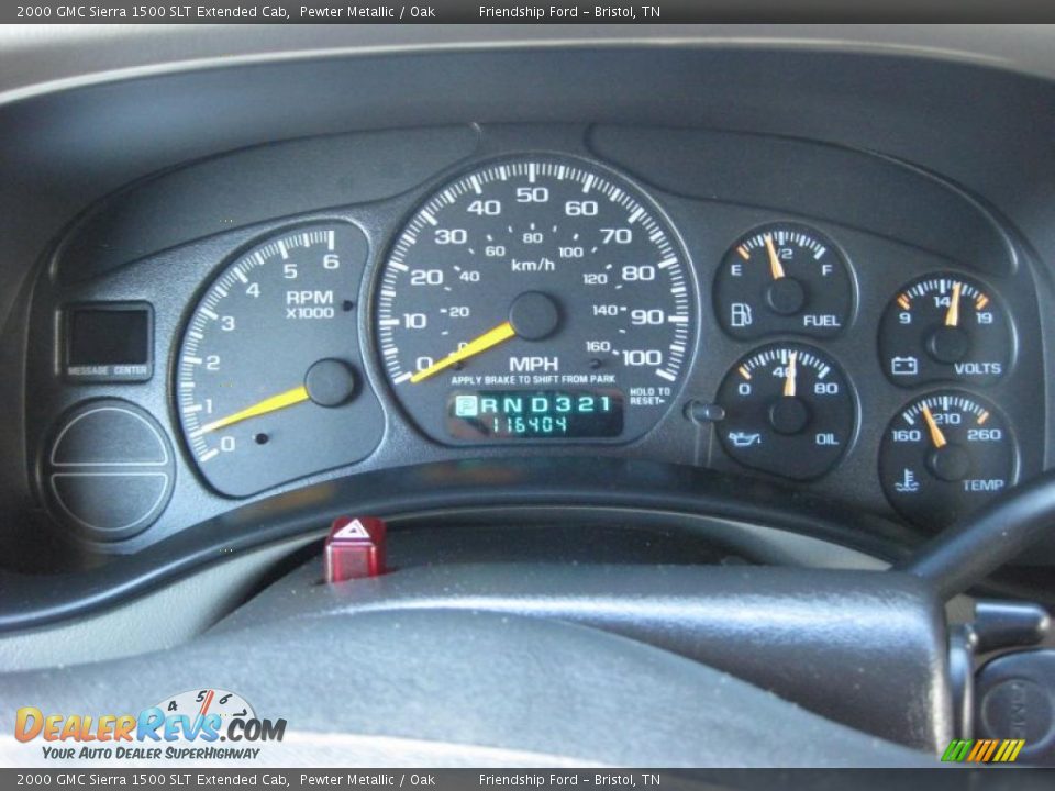 2000 GMC Sierra 1500 SLT Extended Cab Gauges Photo #24