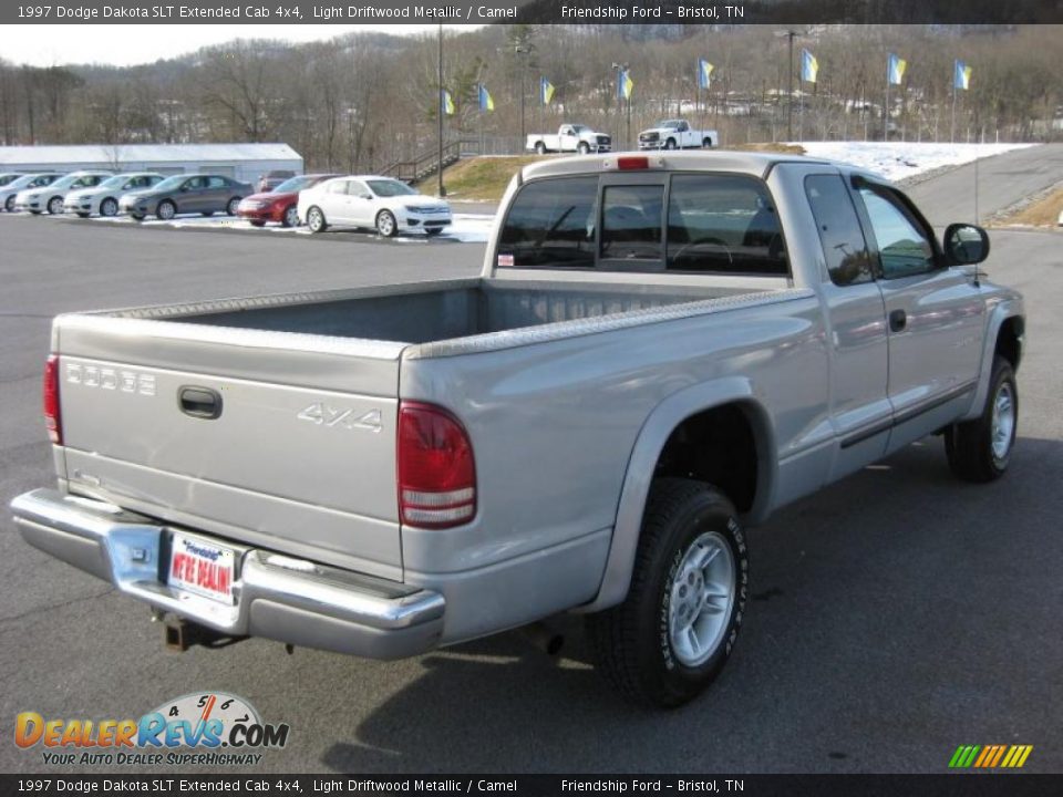 1997 Dodge Dakota SLT Extended Cab 4x4 Light Driftwood Metallic / Camel Photo #6