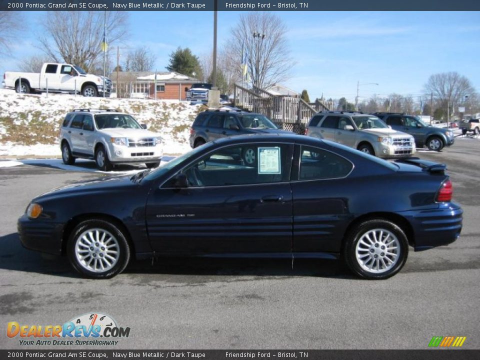 2000 Pontiac Grand Am SE Coupe Navy Blue Metallic / Dark Taupe Photo #1