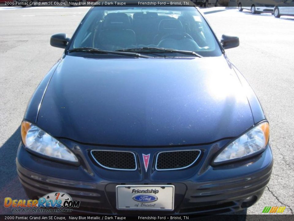 2000 Pontiac Grand Am SE Coupe Navy Blue Metallic / Dark Taupe Photo #3