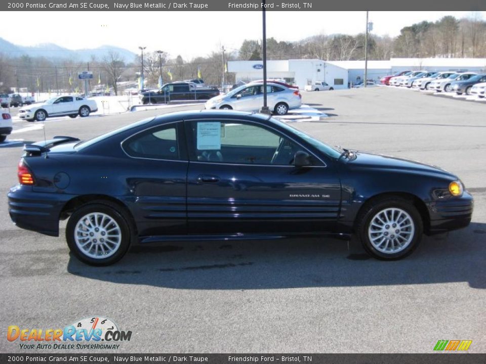 2000 Pontiac Grand Am SE Coupe Navy Blue Metallic / Dark Taupe Photo #5