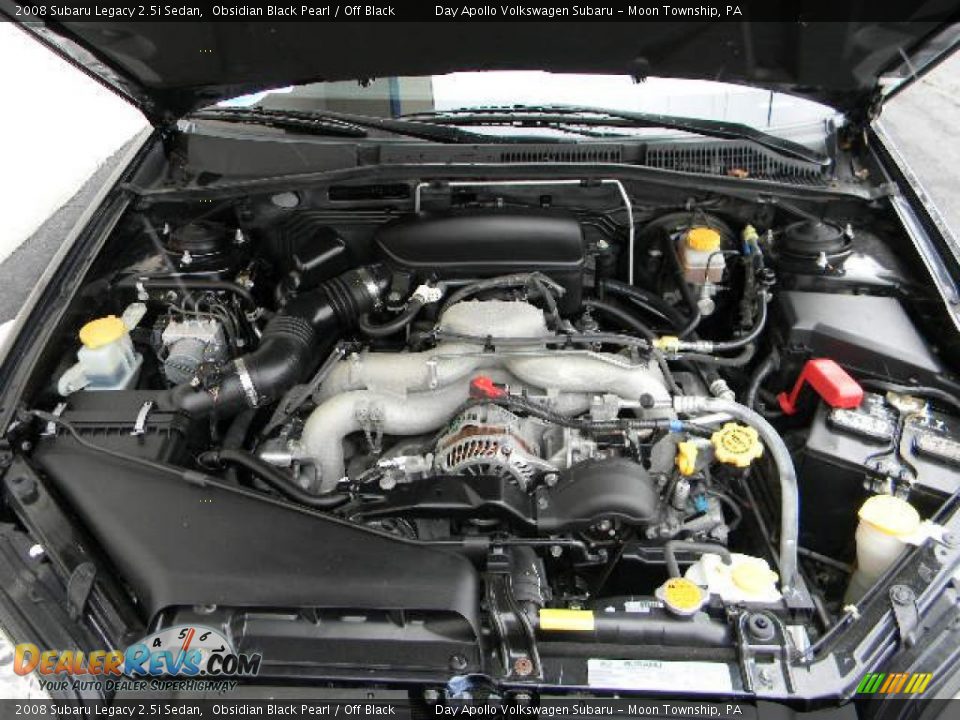 2008 Subaru Legacy 2.5i Sedan Obsidian Black Pearl / Off Black Photo #10