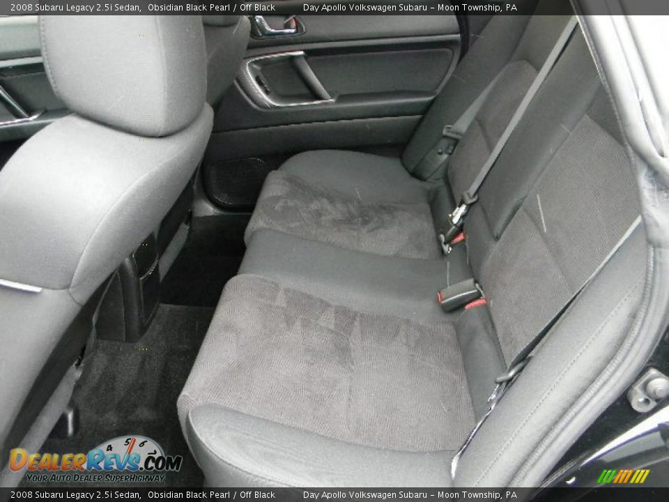 2008 Subaru Legacy 2.5i Sedan Obsidian Black Pearl / Off Black Photo #12