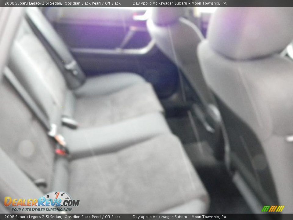 2008 Subaru Legacy 2.5i Sedan Obsidian Black Pearl / Off Black Photo #18