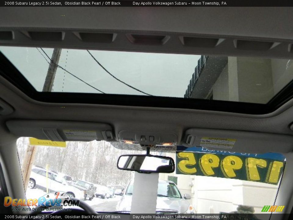 2008 Subaru Legacy 2.5i Sedan Obsidian Black Pearl / Off Black Photo #19