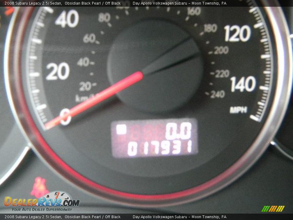 2008 Subaru Legacy 2.5i Sedan Obsidian Black Pearl / Off Black Photo #29