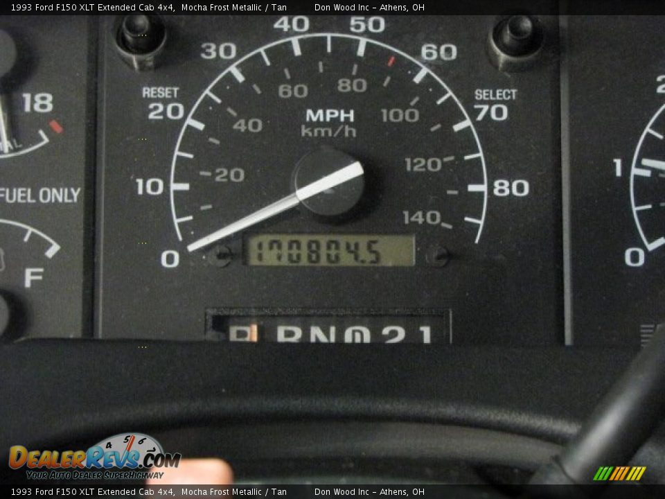 1993 Ford F150 XLT Extended Cab 4x4 Mocha Frost Metallic / Tan Photo #15