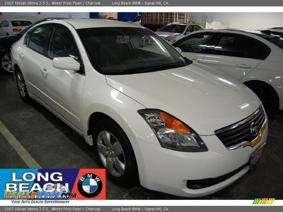 2007 Nissan Altima 2.5 S Winter Frost Pearl / Charcoal Photo #1