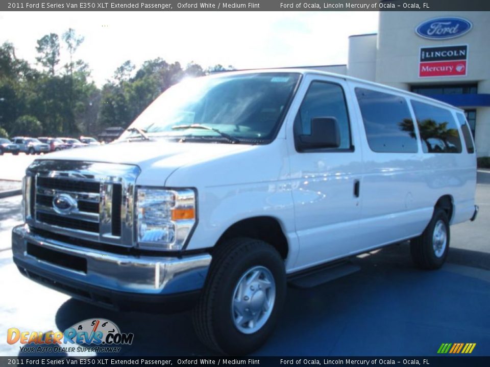 2011 Ford E Series Van E350 XLT Extended Passenger Oxford White / Medium Flint Photo #1