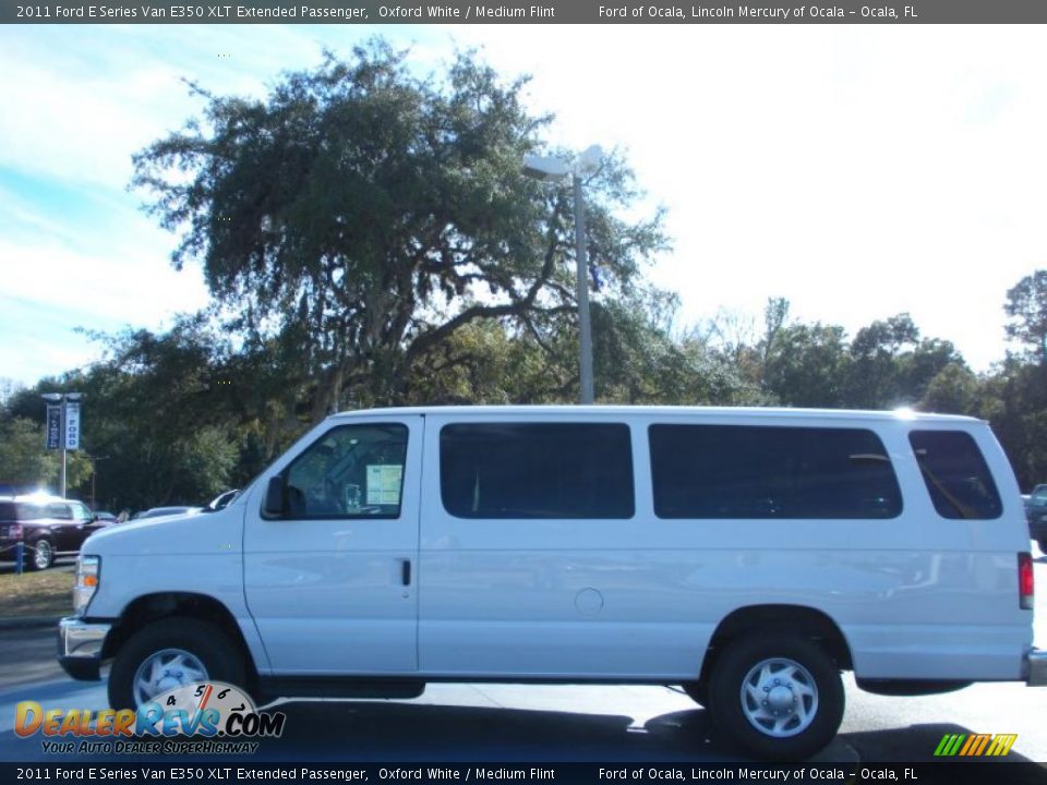 Oxford White 2011 Ford E Series Van E350 XLT Extended Passenger Photo #2