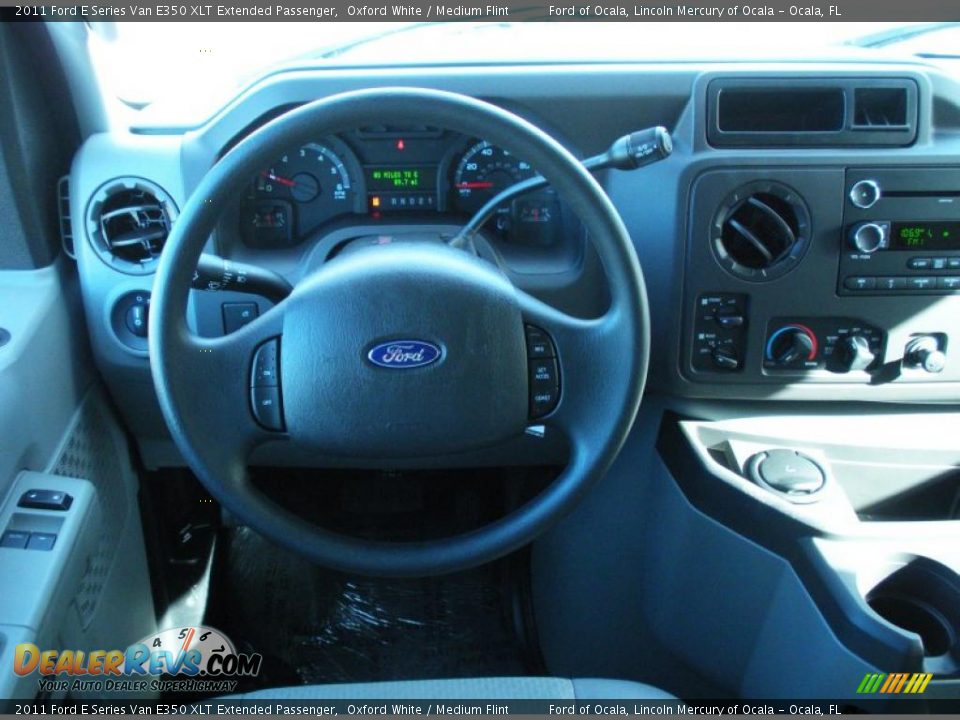 Dashboard of 2011 Ford E Series Van E350 XLT Extended Passenger Photo #9