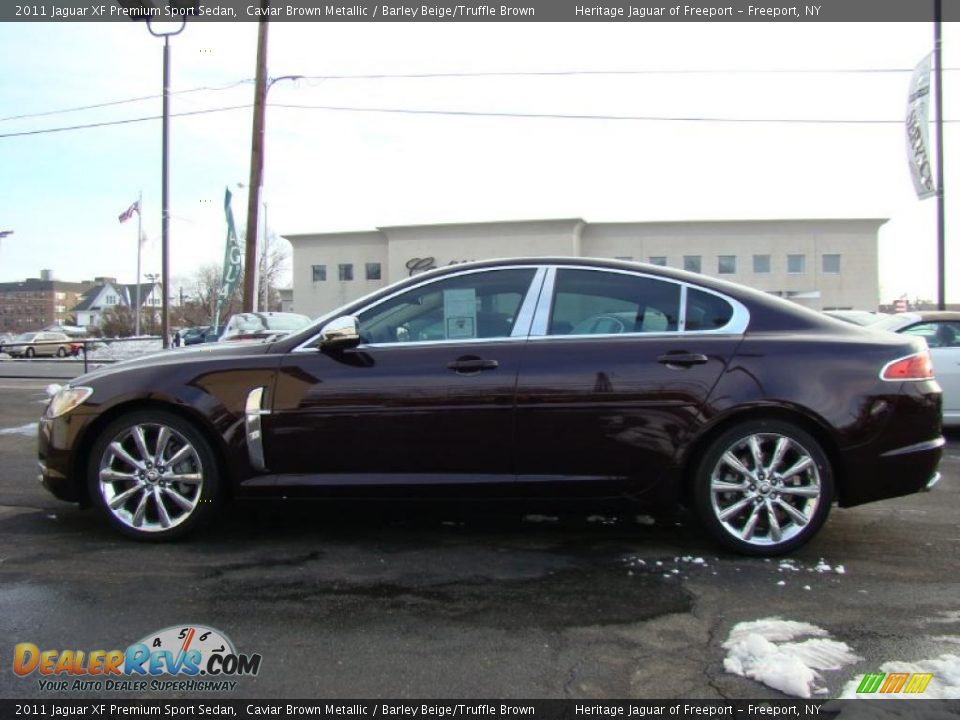 2011 Jaguar XF Premium Sport Sedan Caviar Brown Metallic / Barley Beige/Truffle Brown Photo #7