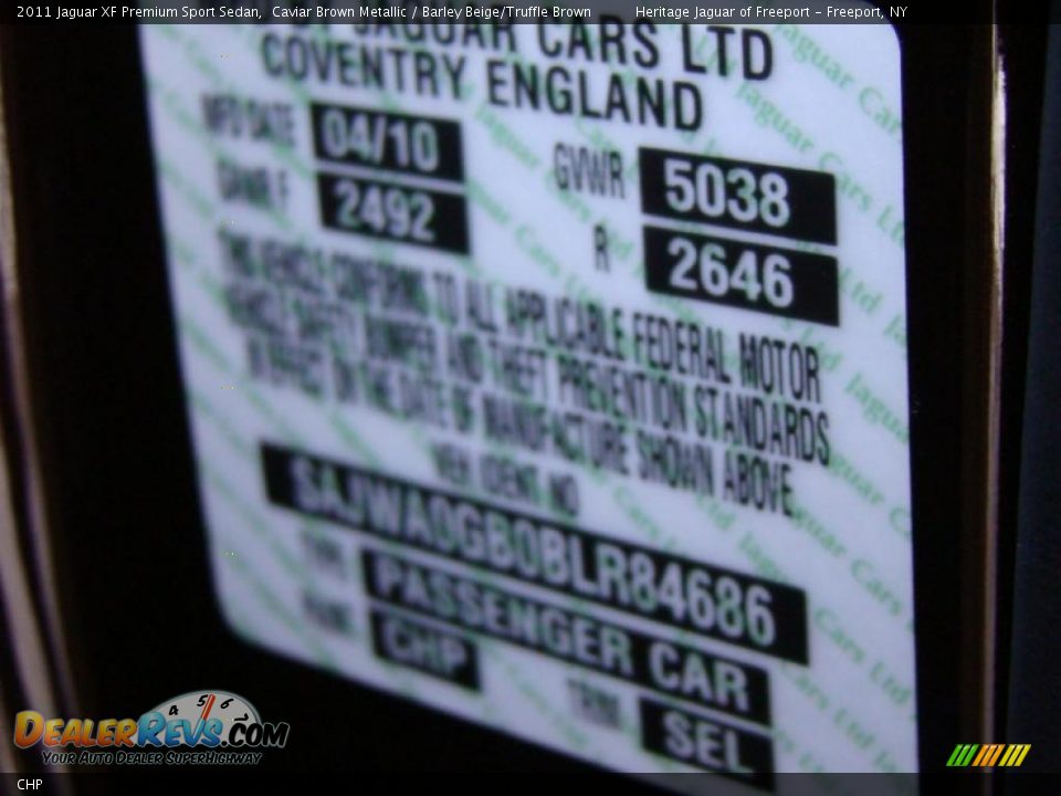 Jaguar Color Code CHP Caviar Brown Metallic