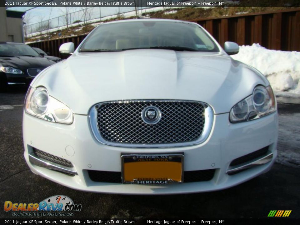 2011 Jaguar XF Sport Sedan Polaris White / Barley Beige/Truffle Brown Photo #2