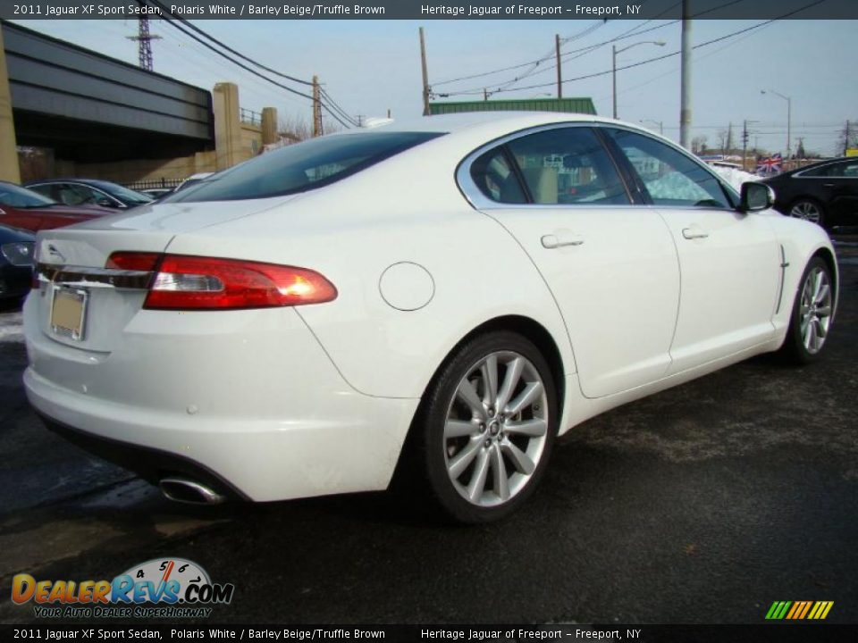 2011 Jaguar XF Sport Sedan Polaris White / Barley Beige/Truffle Brown Photo #5