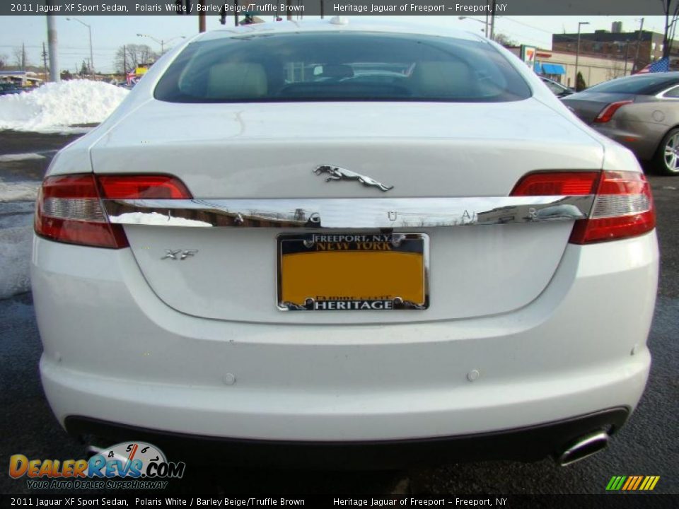 2011 Jaguar XF Sport Sedan Polaris White / Barley Beige/Truffle Brown Photo #6