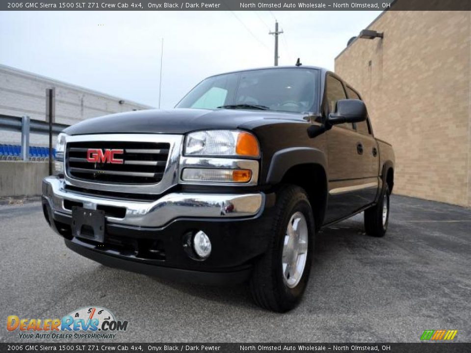 2006 GMC Sierra 1500 SLT Z71 Crew Cab 4x4 Onyx Black / Dark Pewter Photo #1