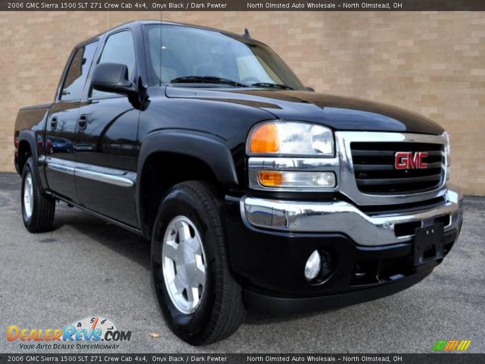 2006 GMC Sierra 1500 SLT Z71 Crew Cab 4x4 Onyx Black / Dark Pewter Photo #8