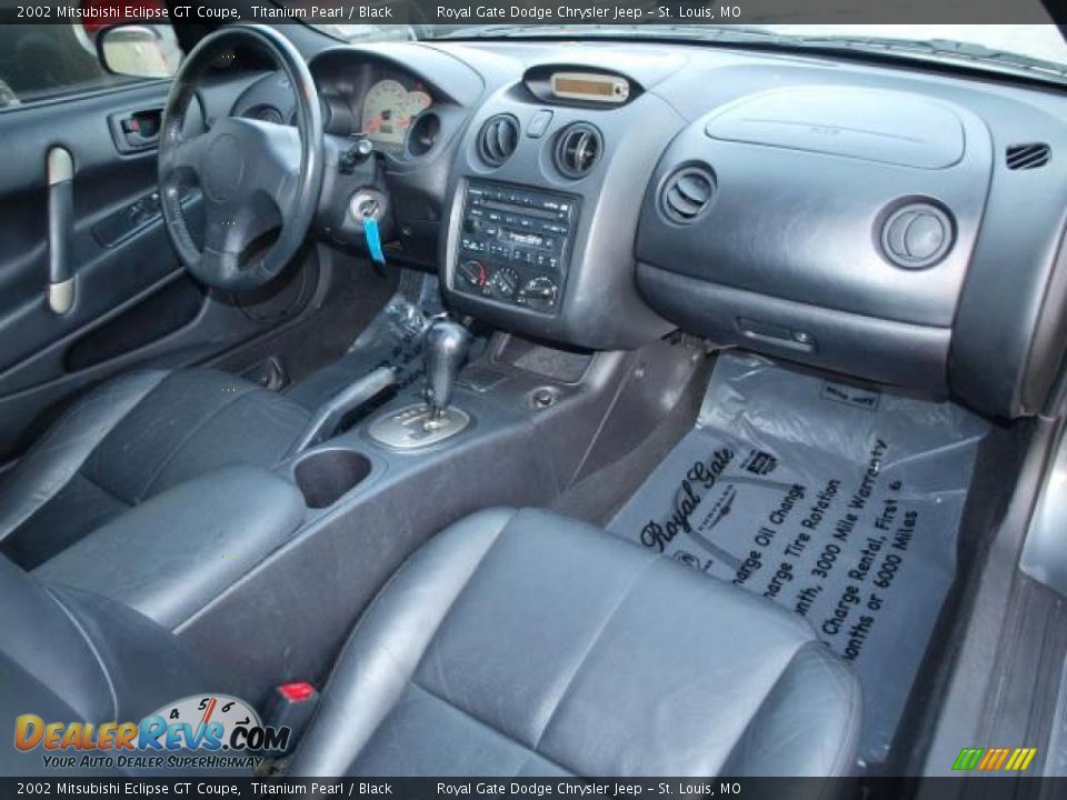 Black Interior - 2002 Mitsubishi Eclipse GT Coupe Photo #10