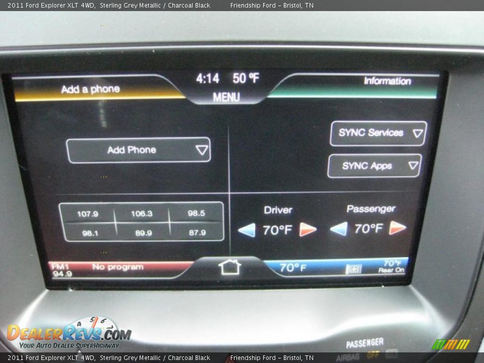 Controls of 2011 Ford Explorer XLT 4WD Photo #35