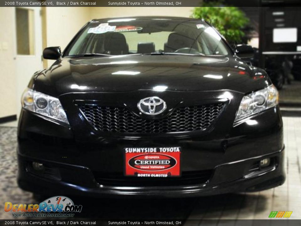 2008 Toyota Camry SE V6 Black / Dark Charcoal Photo #3