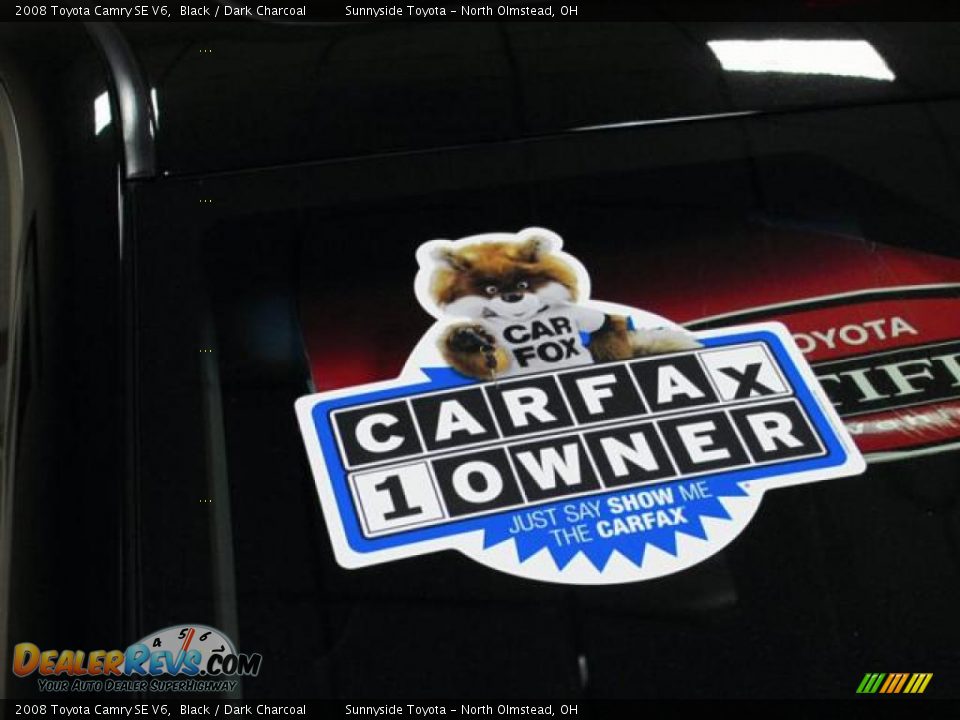2008 Toyota Camry SE V6 Black / Dark Charcoal Photo #6