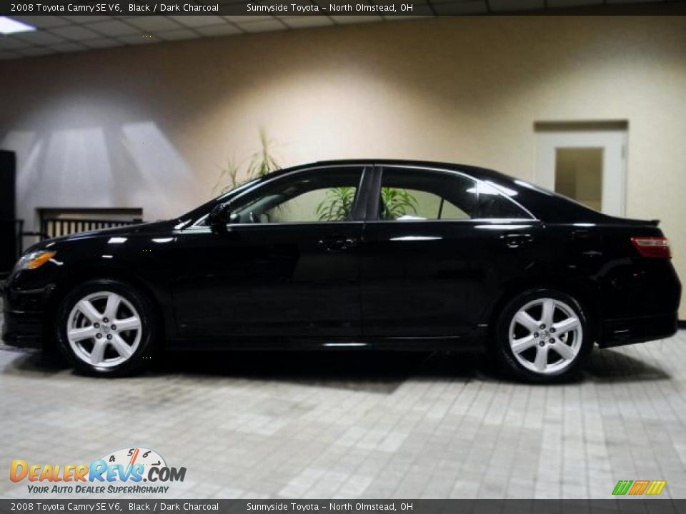 2008 Toyota Camry SE V6 Black / Dark Charcoal Photo #7