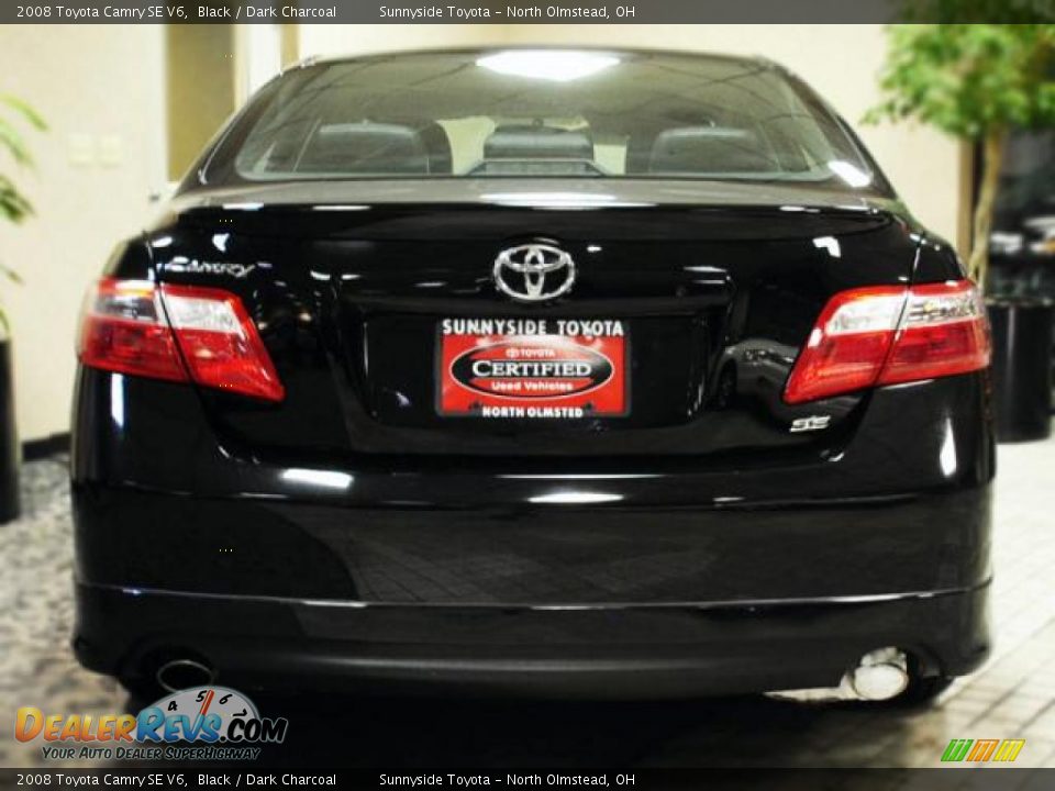 2008 Toyota Camry SE V6 Black / Dark Charcoal Photo #9