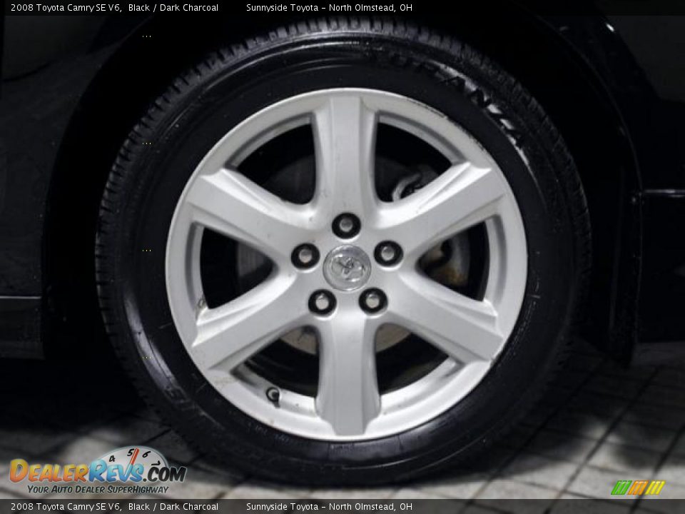 2008 Toyota Camry SE V6 Black / Dark Charcoal Photo #10