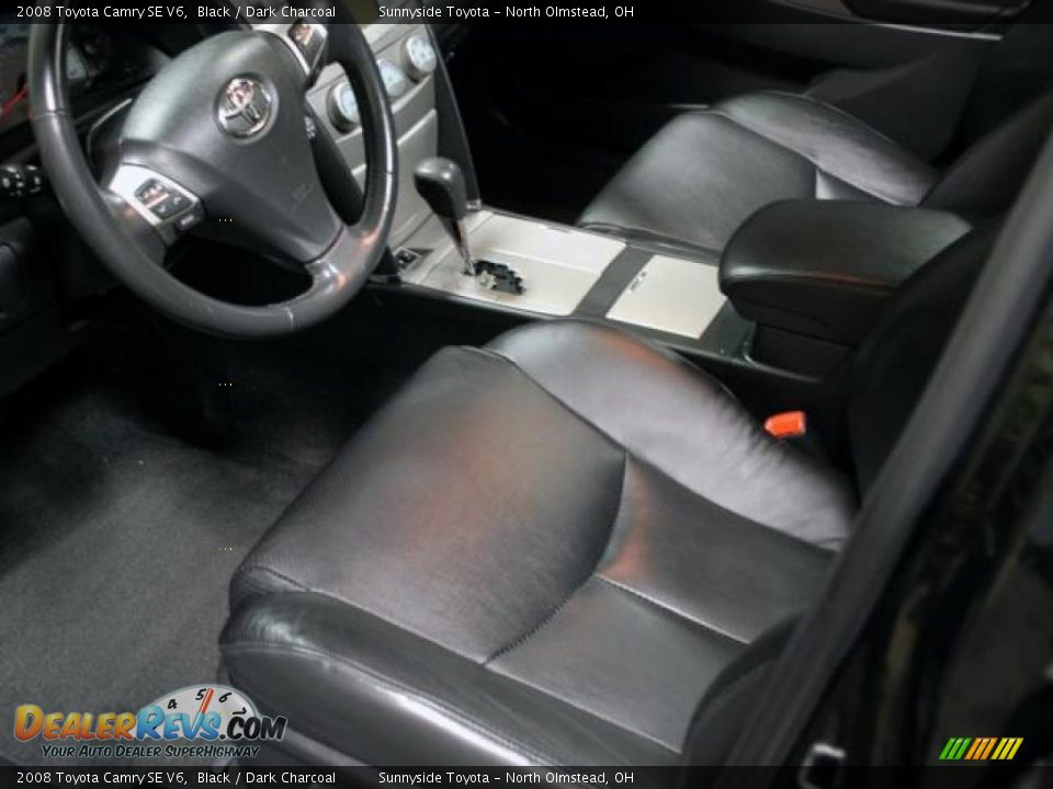 2008 Toyota Camry SE V6 Black / Dark Charcoal Photo #11