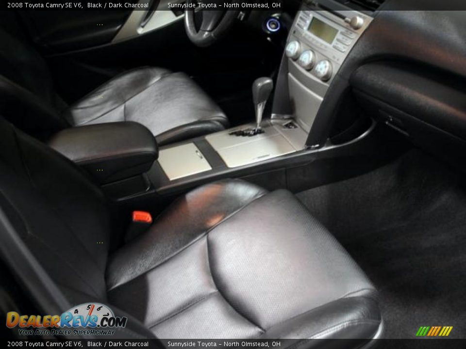 2008 Toyota Camry SE V6 Black / Dark Charcoal Photo #12