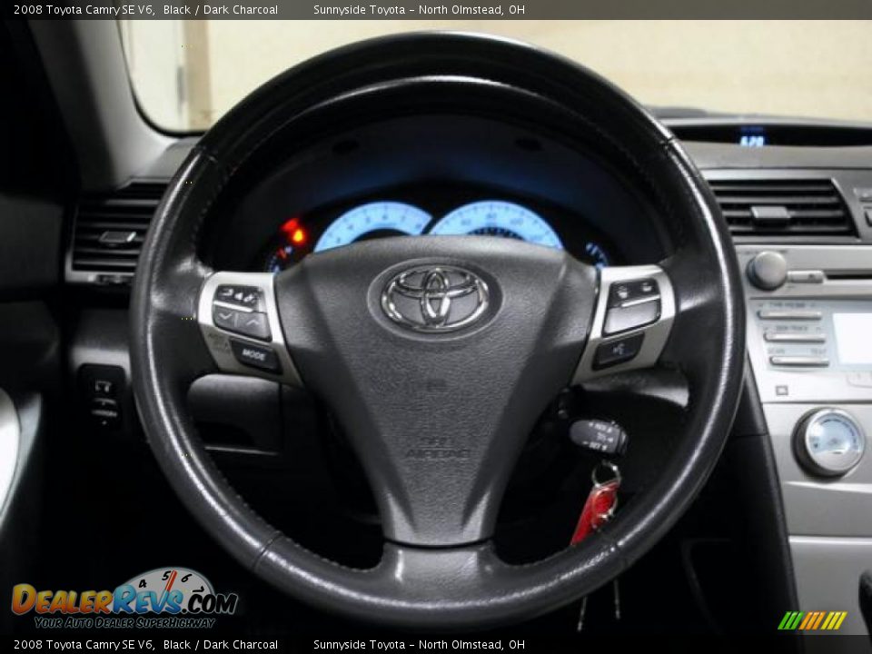 2008 Toyota Camry SE V6 Black / Dark Charcoal Photo #15