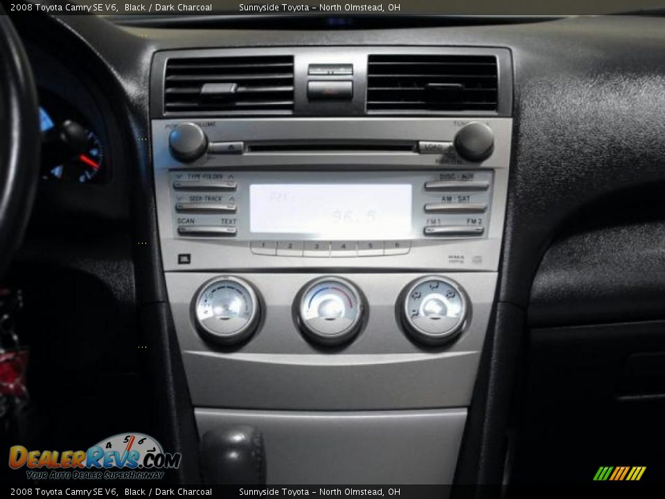 2008 Toyota Camry SE V6 Black / Dark Charcoal Photo #17