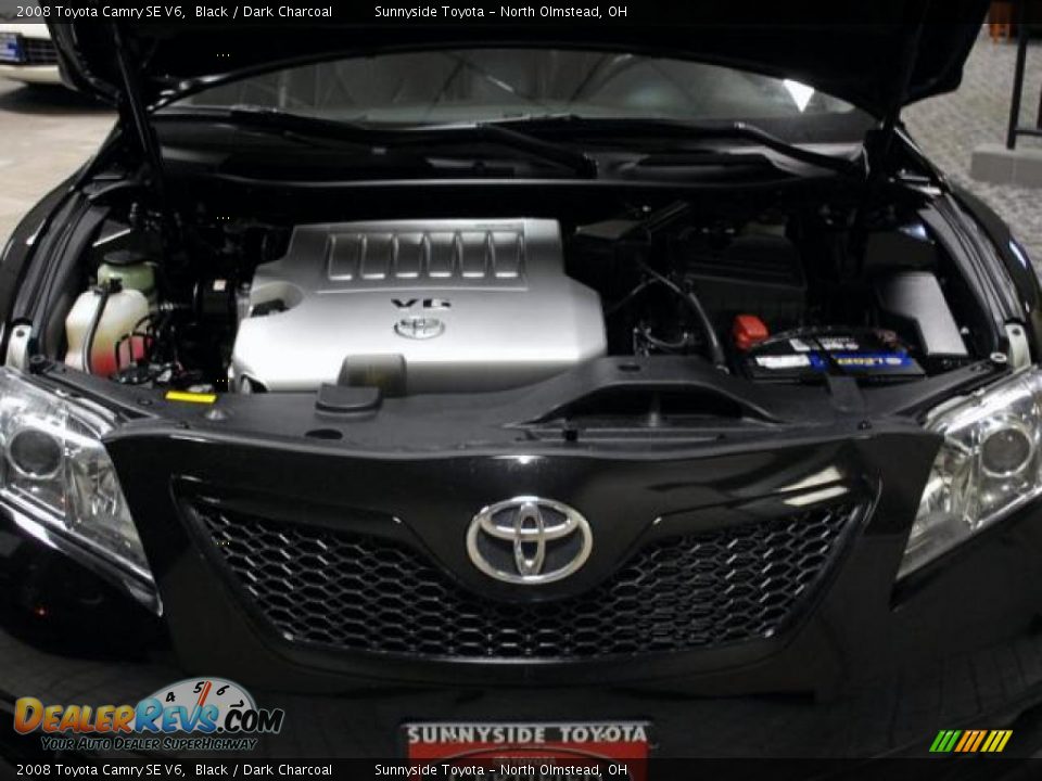 2008 Toyota Camry SE V6 Black / Dark Charcoal Photo #19