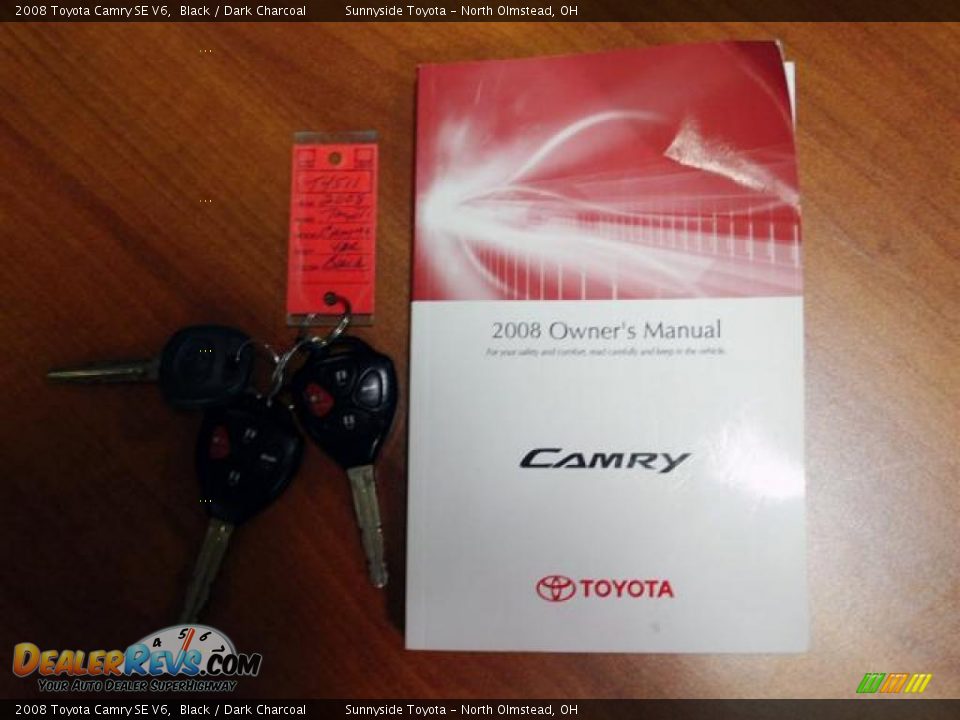 2008 Toyota Camry SE V6 Black / Dark Charcoal Photo #22