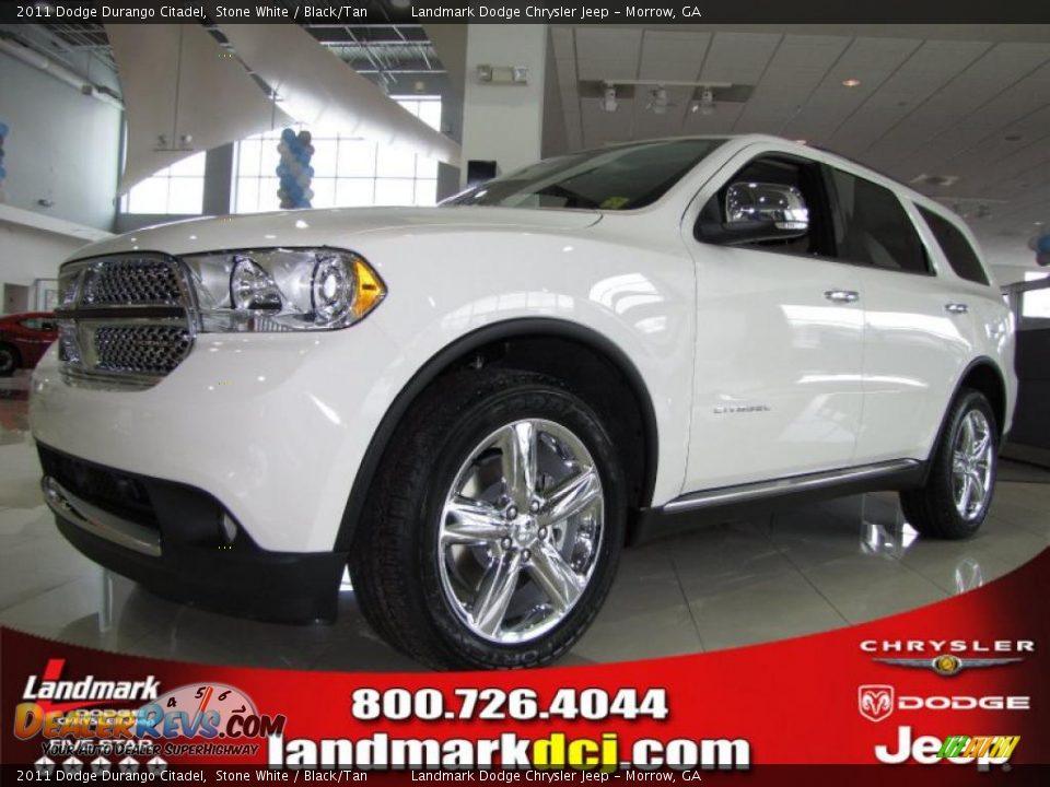 2011 Dodge Durango Citadel Stone White / Black/Tan Photo #1