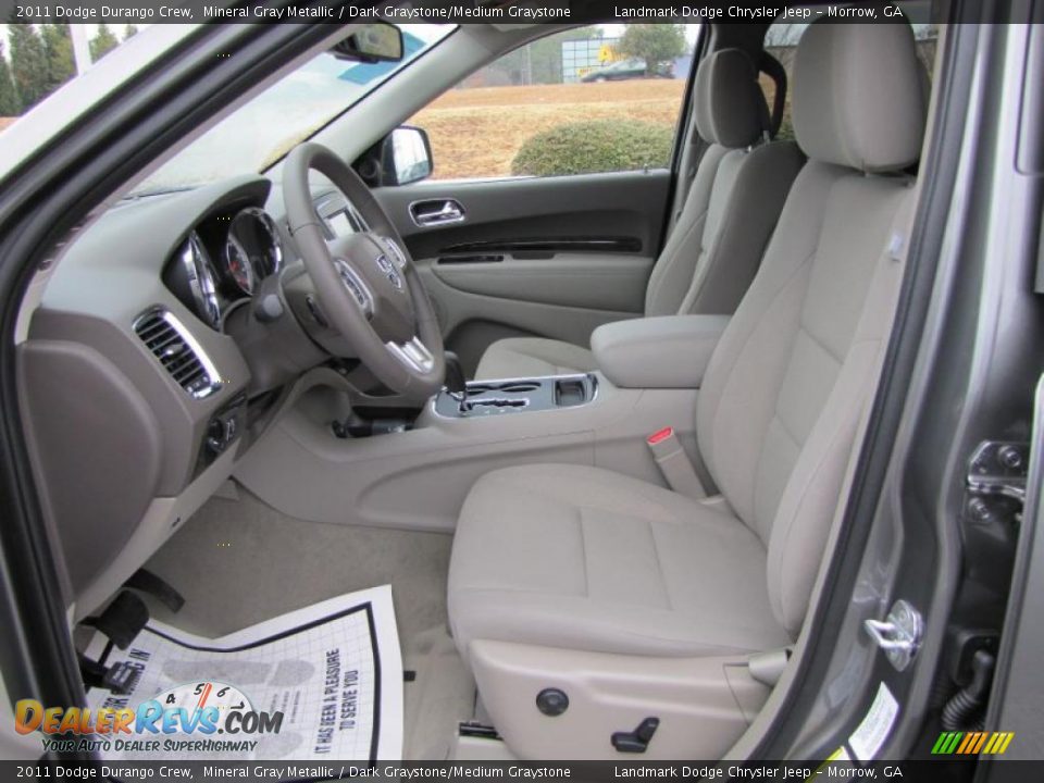 Dark Graystone/Medium Graystone Interior - 2011 Dodge Durango Crew Photo #6