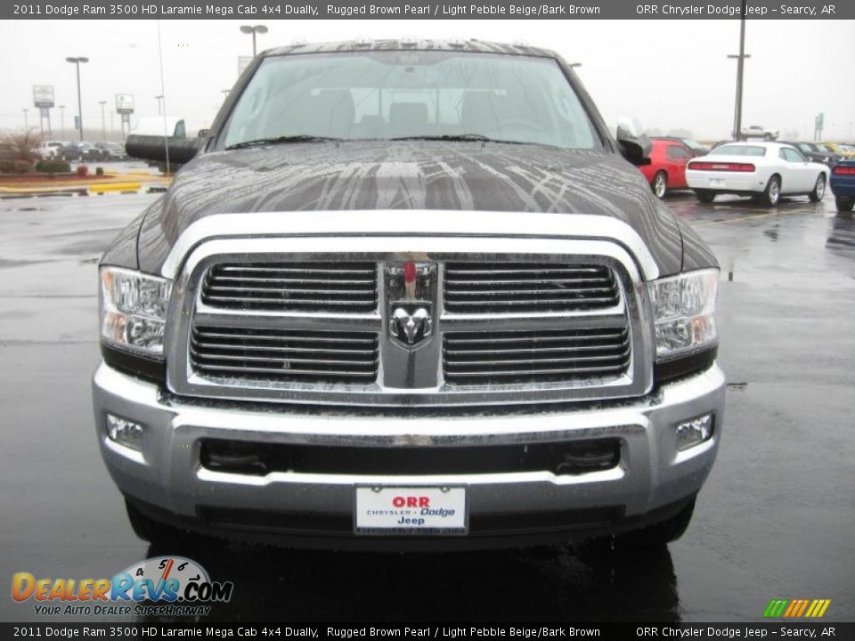 Rugged Brown Pearl 2011 Dodge Ram 3500 HD Laramie Mega Cab 4x4 Dually Photo #2