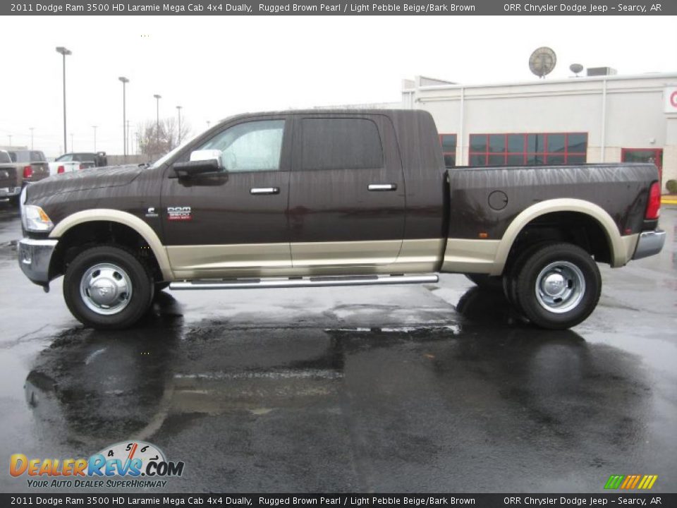 2011 Dodge Ram 3500 HD Laramie Mega Cab 4x4 Dually Rugged Brown Pearl / Light Pebble Beige/Bark Brown Photo #8