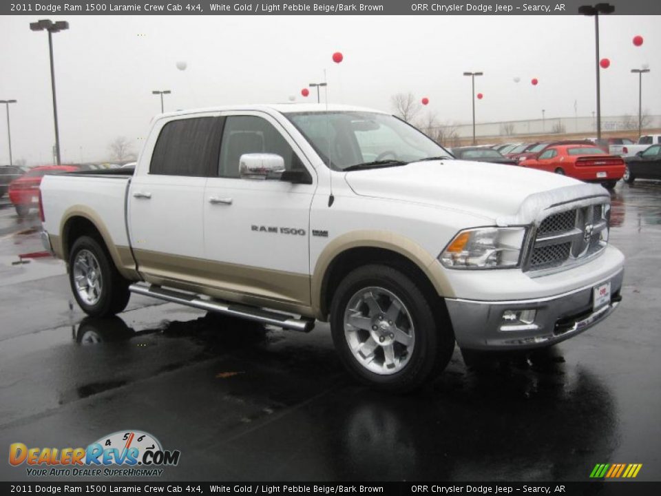 White Gold 2011 Dodge Ram 1500 Laramie Crew Cab 4x4 Photo #3