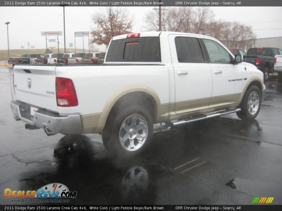 2011 Dodge Ram 1500 Laramie Crew Cab 4x4 White Gold / Light Pebble Beige/Bark Brown Photo #5