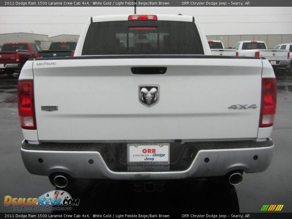 2011 Dodge Ram 1500 Laramie Crew Cab 4x4 White Gold / Light Pebble Beige/Bark Brown Photo #6