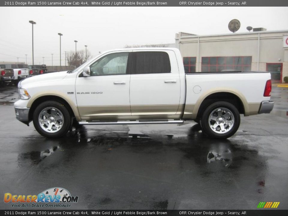 2011 Dodge Ram 1500 Laramie Crew Cab 4x4 White Gold / Light Pebble Beige/Bark Brown Photo #8